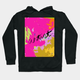 ARTIST: painted in pink, purple, green, orange, gold, lavender Hoodie